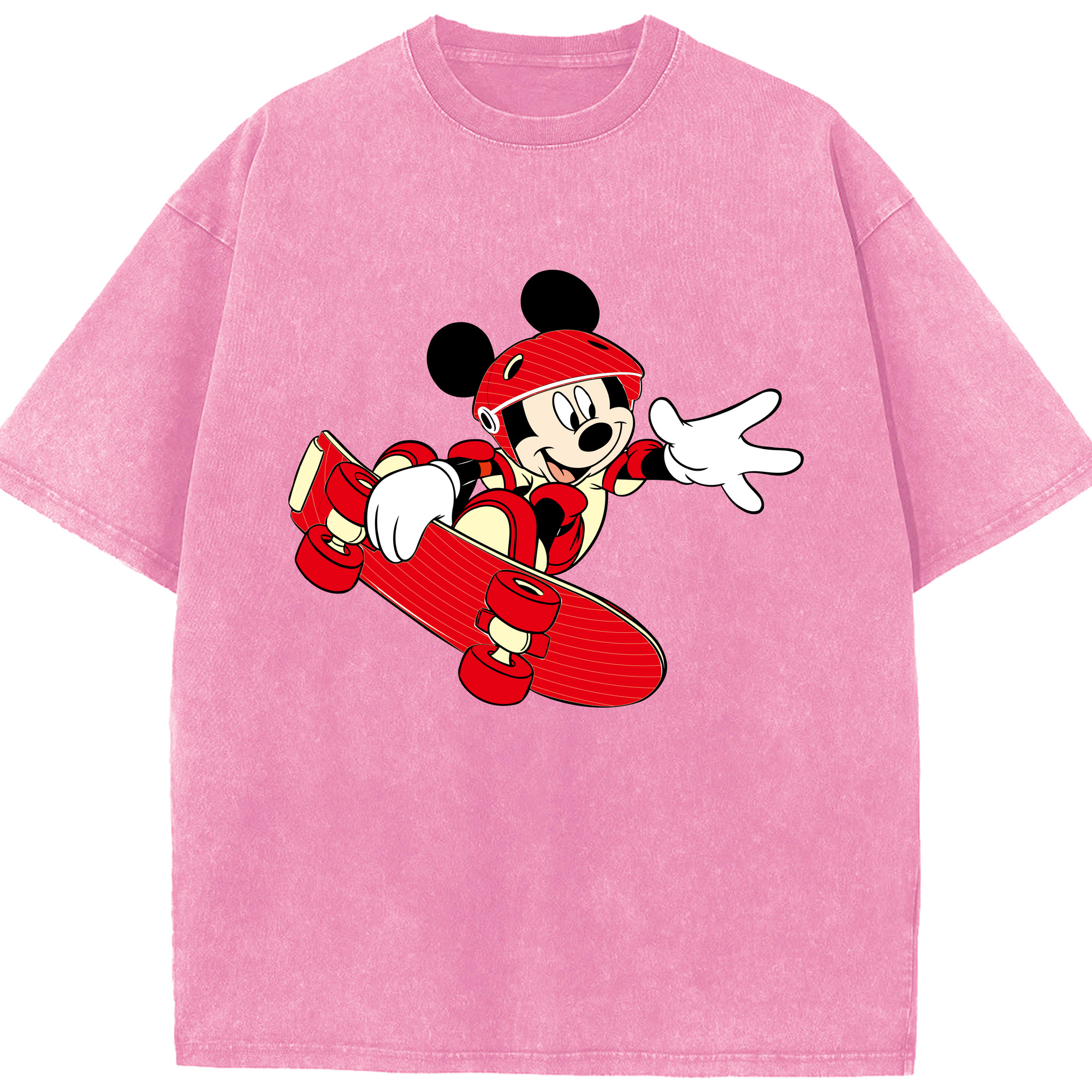 （画像用） ミッキーマウス Mickey Mouse 綿100% ヴィンテージ風 半袖Tシャツ（フロントプリント）
